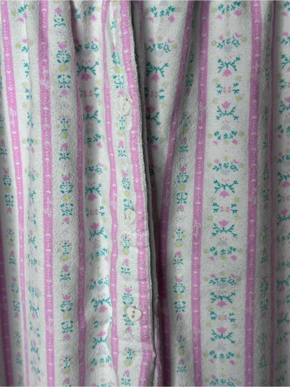 Lanz of Salzburg Pink Tyrolean Flannel Nightgown Size: Large Style: 45640 Floral